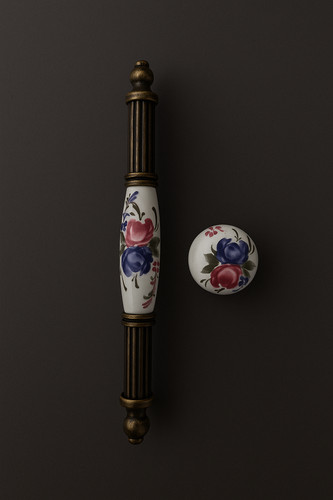 Porcelain floral cabinet - floral,