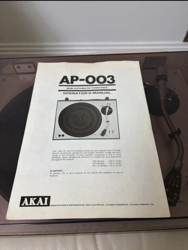 Akai 003 turntable - akai, ap-003