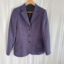 Ladies Peter James Harris Tweed Purple/Lilac Jacket -Size UK-X Small-Fair Condit