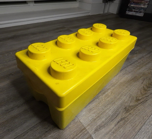 Lego yellow storage brick - lego,