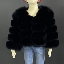2025 Faux Fox Fur TOP Quality Kids Girls Baby THICK PARKER WARM Coat JACKET COAT