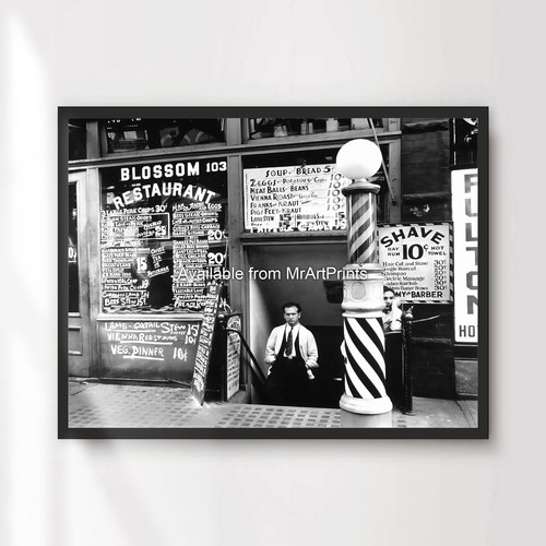 New york barber - york, print