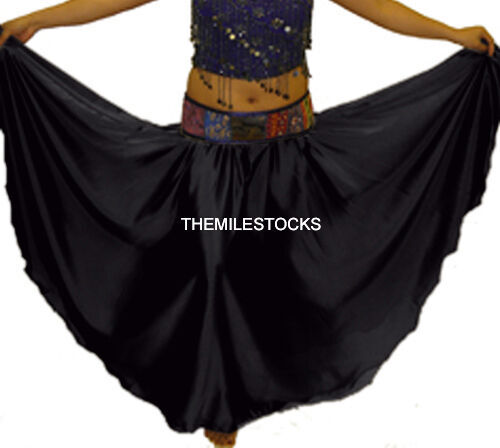 Tms black satin skirt belly - skirt,