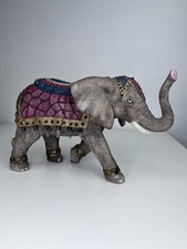 Beautiful Decorated Art Indian Resin Elephant Sculpture statue Decor 16cm Tall