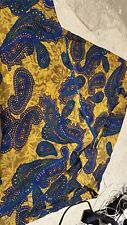 100% pure Silk Saree Paisley blue yellow dress material new