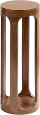 Mid-Century Walnut Brown Round