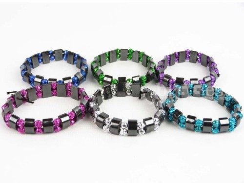 Ladies girls hematite stretchy - ladies,