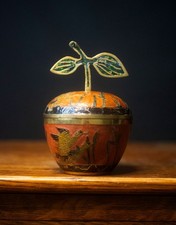 Vintage Cloisonne Brass Enamel