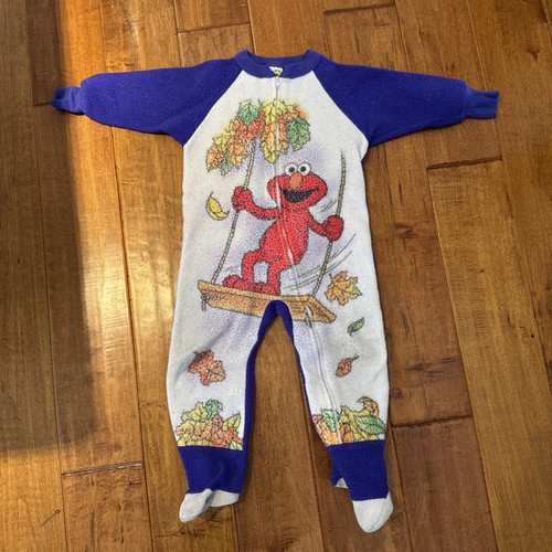 Vtg sesame street elmo - elmo, footed