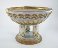 ANTIQUE AMPHORA AUSTRIA CENTRE PIECE DECORATIVE BOWL c1910
