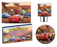 DISNEY CARS mcqueen CEILING SHADE, TOUCH LAMP, WALL ART, CLOCK or BUNDLE
