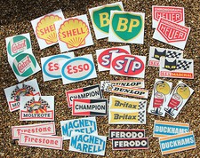 Classic Car Rally/Race HUGE 32 'WORN RETRO EFFECT' sticker decal set Mini cooper