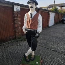 Fun Golfing Model Man Stands