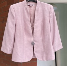 Jacques Vert Dusky Pink Jacket Wedding Special Occasion Size 10 Please Read Desc