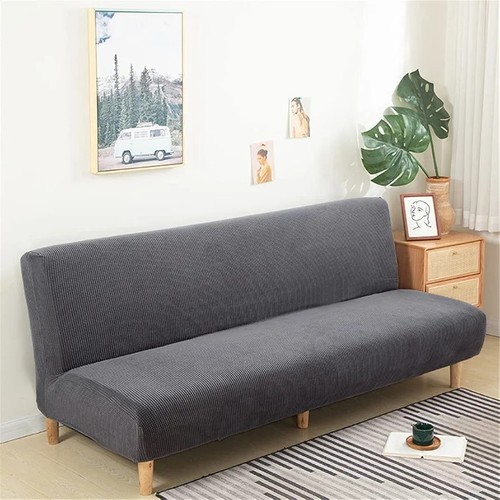 Armless sofa bed slipcover - sofa,