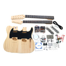 DIY TL Double-Neck Guitar Kit | Paulownia Body | Ebony Fingerboard  Chrome Black