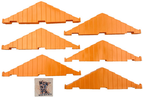 Vtg lincoln logs orange - (6),