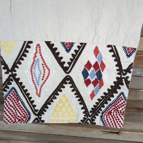 Embroidered table runner - embroidered,