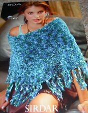 Sirdar Boa Knitting Pattern Lady's Poncho No 8559