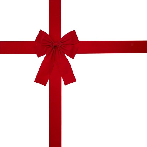 Velvet bow with ribbon - bow,