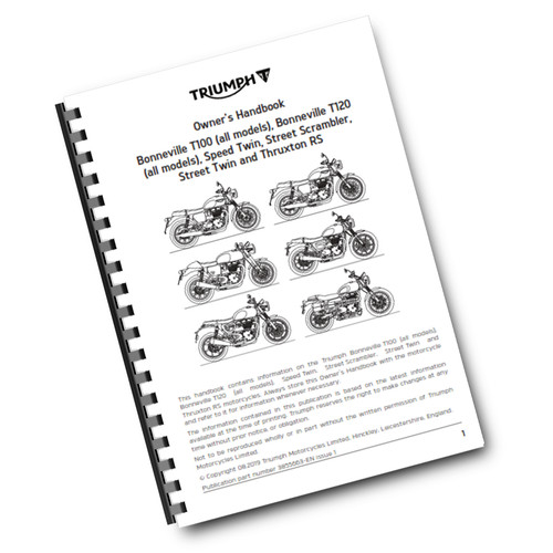 Triumph owners handbook user - triumph,