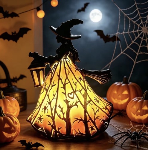 Halloween witch statue table - statue,