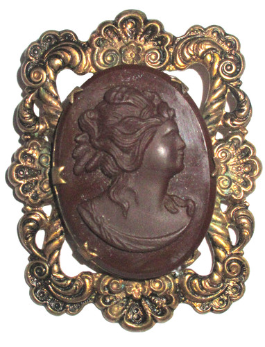 Antique victorian glass cameo - antique,