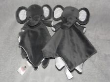 Sainsburys elephant comforter  soft toy TWO TU grey blankie black