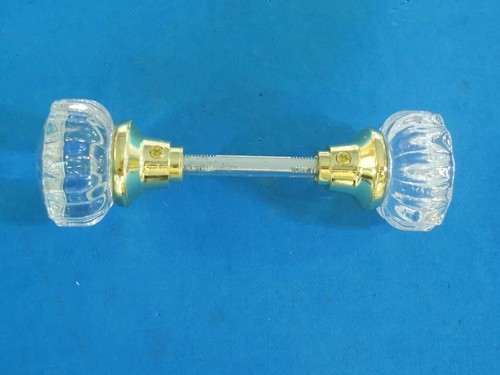 Glass door knobs with brass - glass,