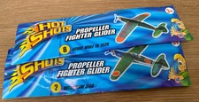 2 x Toy HTI Hot Shots Propeller Fighter Glider Planes, Stocking Loot Party Bag