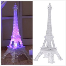eiffel tower light up decor 7 Color Paris Eiffel Tower Model Statue Desk Decor