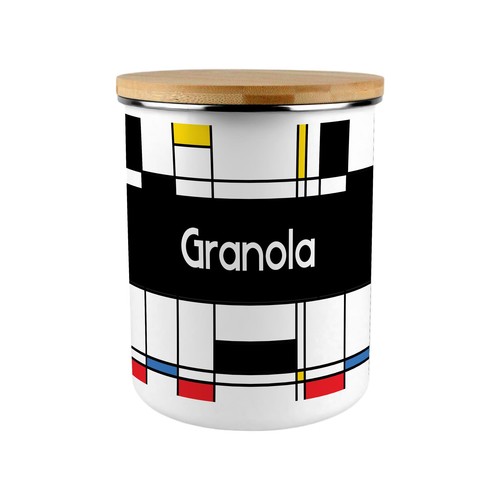 Retro granola canister art - granola,