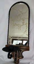 Homco Wood And Crackle Mirror