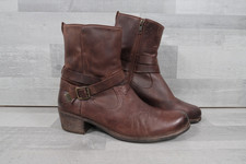 UGG Lorraine Ankle Boots Womens Brown Leather Distressed Size UK 9.5