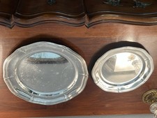 2 Round Serving Platters With
