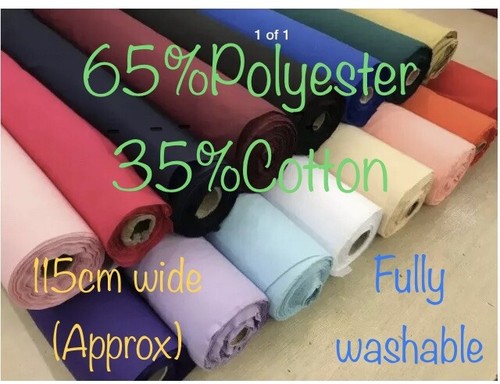 Poly cotton fabric plain - poly,
