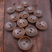 18mm Brown Wooden Buttons 2