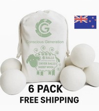 6 Tumble Dryer Balls  XXL 7.5cm  Reusable, Hypoallergenic UK