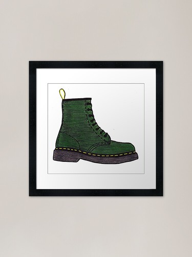 Green doc martens - doc, art