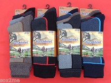 6 PAIRS MENS WALKING SOCKS WORK BOOT COTTON SOFT TOPS EASY GRIP HIKING 6 - 11