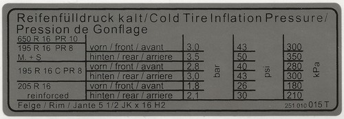Volkswagen t25 tyre - vw,