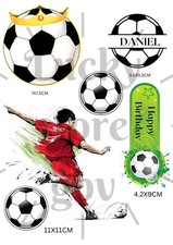 Personalised Football Cake Decoration A5 Edible Icing Sheet