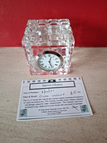 Waterford crystal cube clock - crystal,