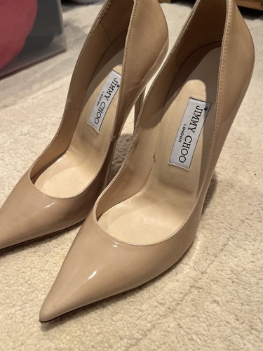 Tan jimmy choo high - heels,