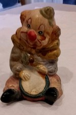 Vintage Ceramic Sad Clown Ornament.