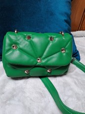 Zara Handbag Green handbag studded bag shoulder bag Used once