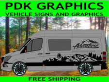 FIT'S MERCEDES SPRINTER MWB EXPLORE STICKERS KIT CAMPER VAN MOTORHOME
