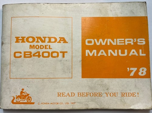 Honda 400t genuine - cb, owners