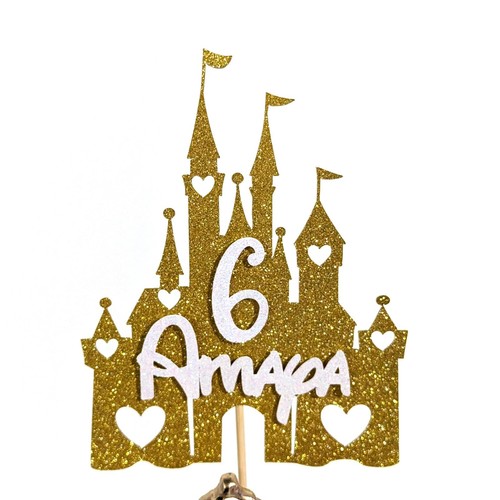 Princess castle cake topper - princess,