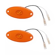 2x AMBER OVAL LED SIDE MARKER LAMP LIGHT CARAVAN MOTORHOME FOR JOKON SMLR2012